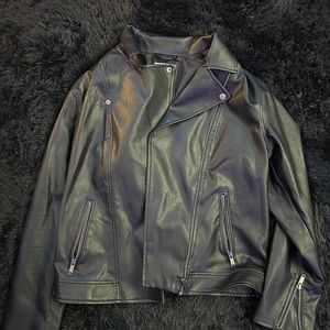 Old Navy faux leather biker jacket 
*Oversized look
*Brand new but no tags